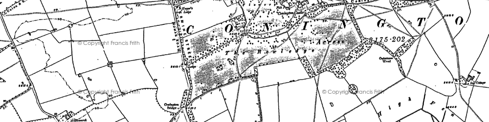 Old map of Conington in 1887