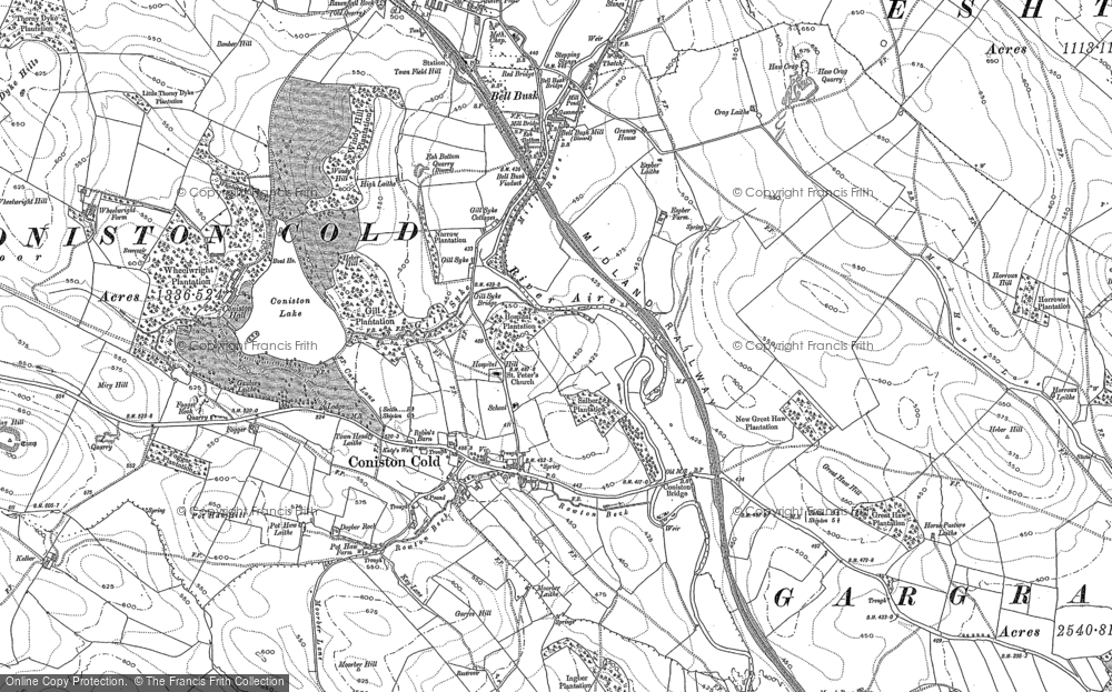 Old Map of Historic Map covering Winterley Cobba in 1893