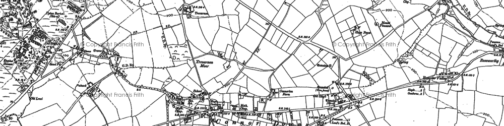 Old map of Connor Downs in 1877