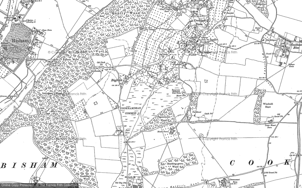 Old Map of Cookham Dean, 1910 in 1910