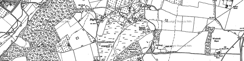 Old map of Cookham Dean in 1910