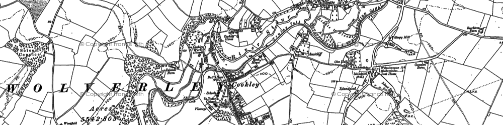 Old map of Cookley in 1882