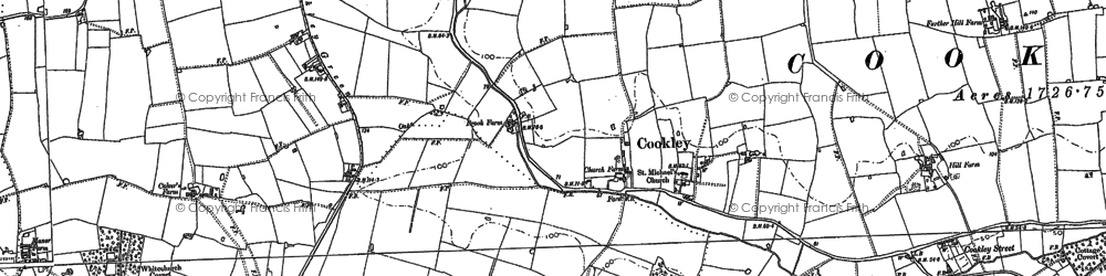 Old map of Cookley in 1883