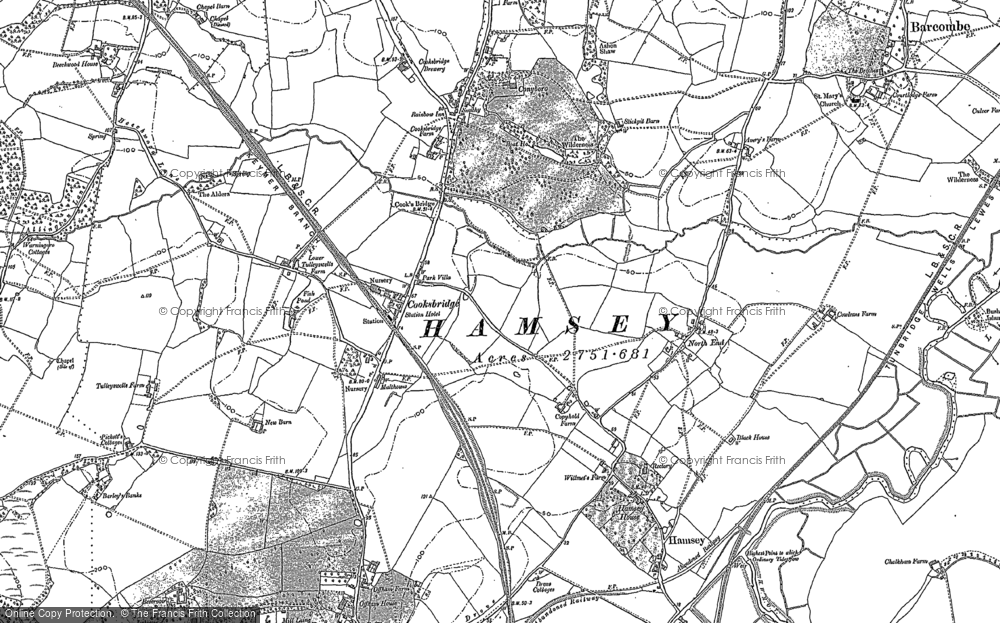 Old Map of Cooksbridge, 1896 - 1898 in 1896