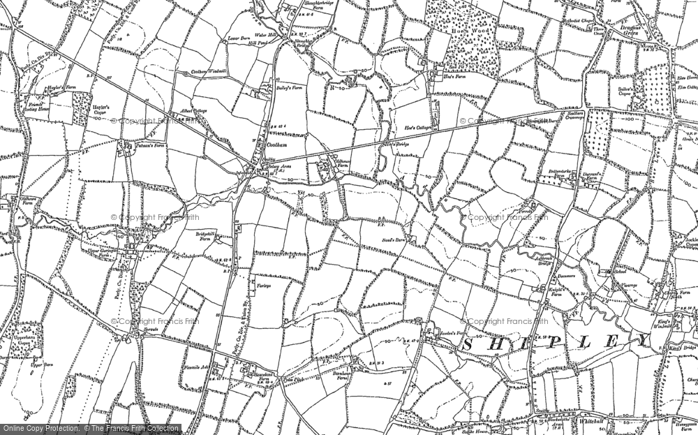 Old Map of Coolham, 1896 in 1896