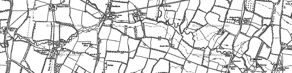 Old map of Coolham in 1896