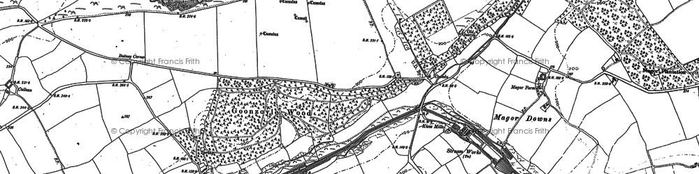 Old map of Coombe in 1878