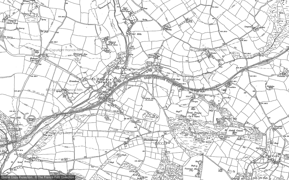 Old Map of Coombe, 1879 in 1879