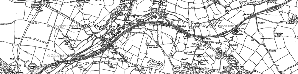Old map of Coombe in 1879