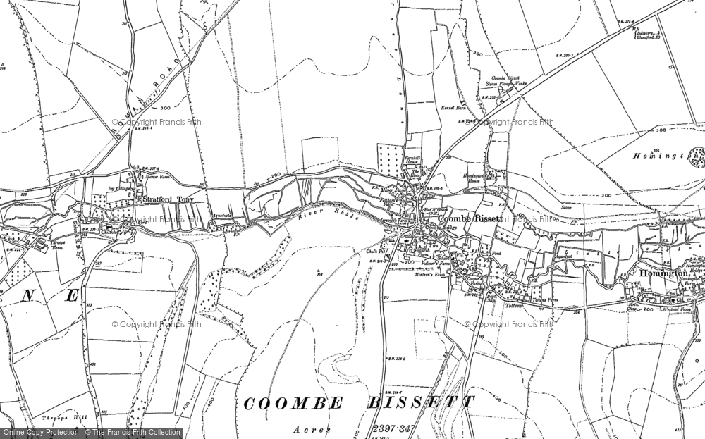 Old Map of Coombe Bissett, 1900 - 1908 in 1900