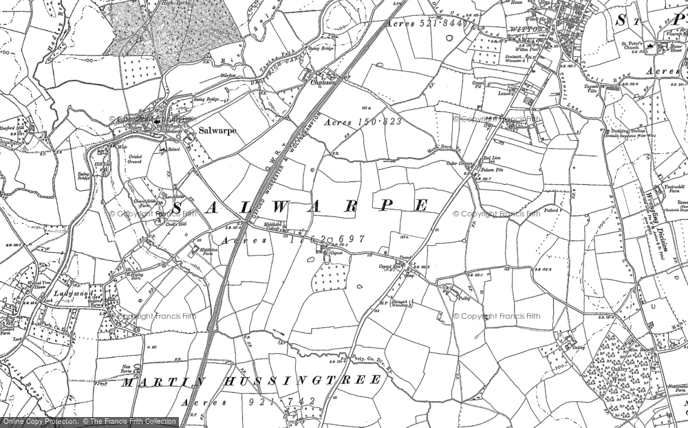 Old Map of Copcut, 1883 - 1884 in 1883