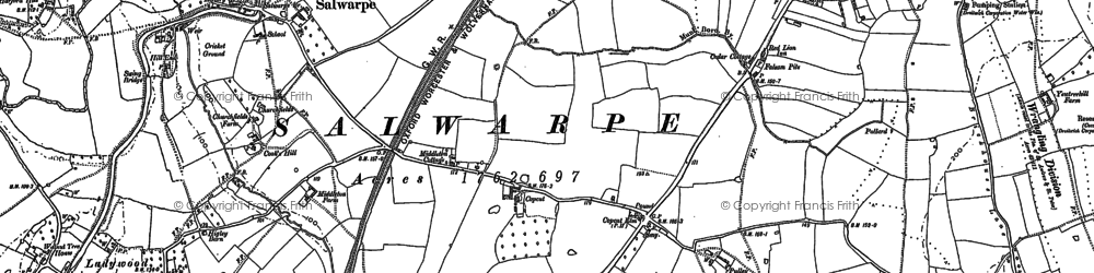 Old map of Copcut in 1883