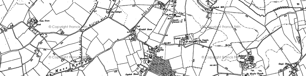Old map of Copdock in 1881