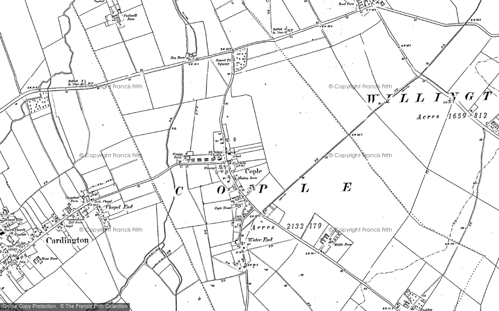 Old Map of Historic Map covering Chapel End in 1882