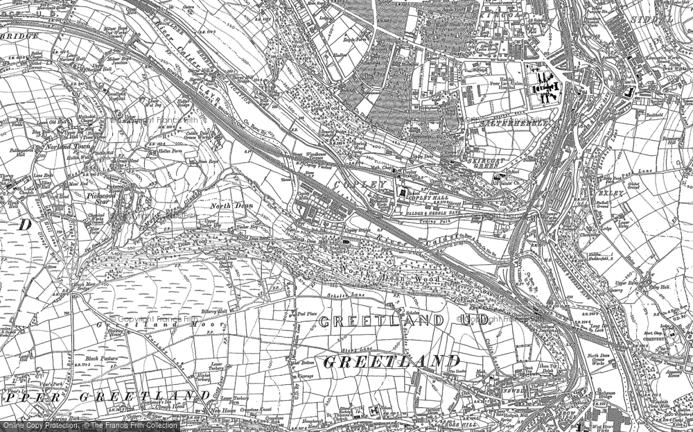 Old Map of Historic Map covering Norland Town in 1892