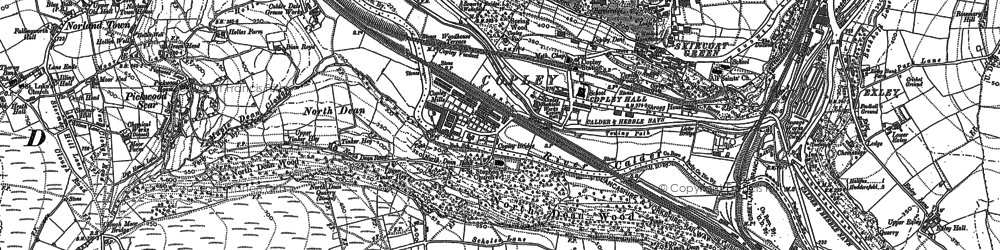 Old map of Pickwood Scar in 1892