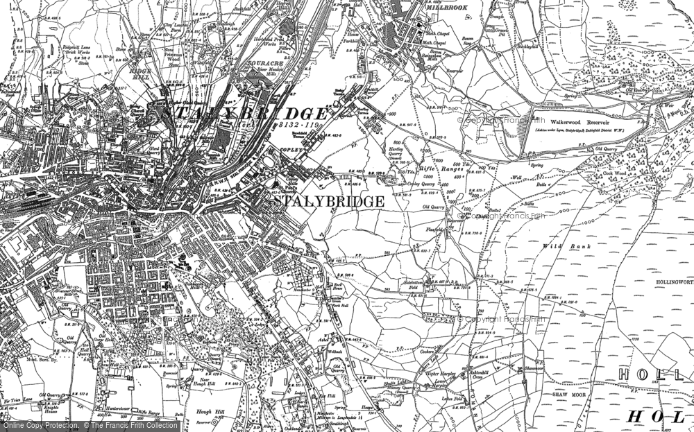 Old Map of Historic Map covering Fern Bank in 1907