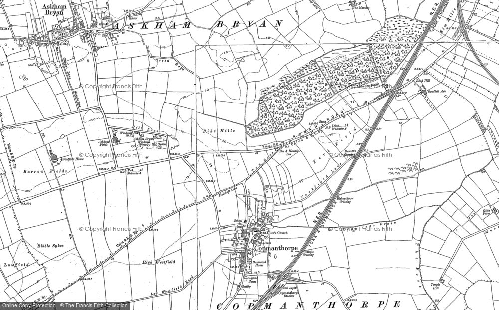 Old Map of Copmanthorpe, 1891 in 1891