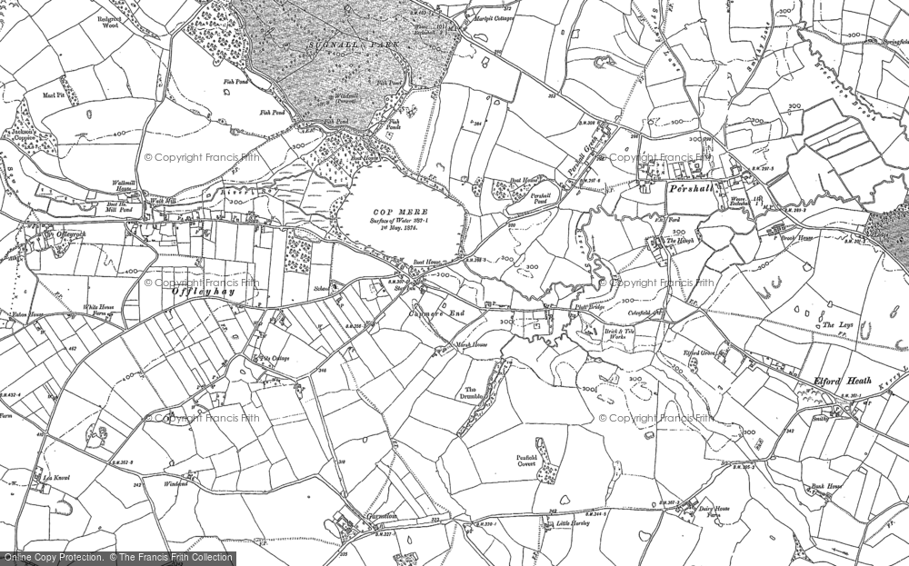 Old Map of Historic Map covering Garmelow in 1879