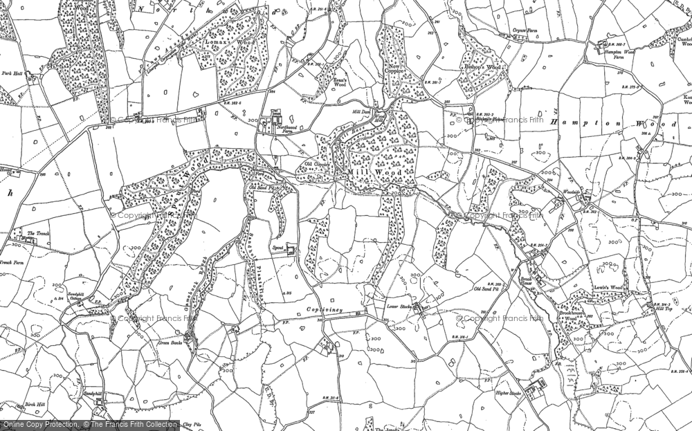 Old Map of Coptiviney, 1899 in 1899