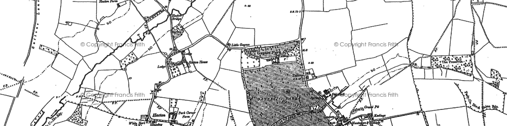 Old map of Hacton in 1895