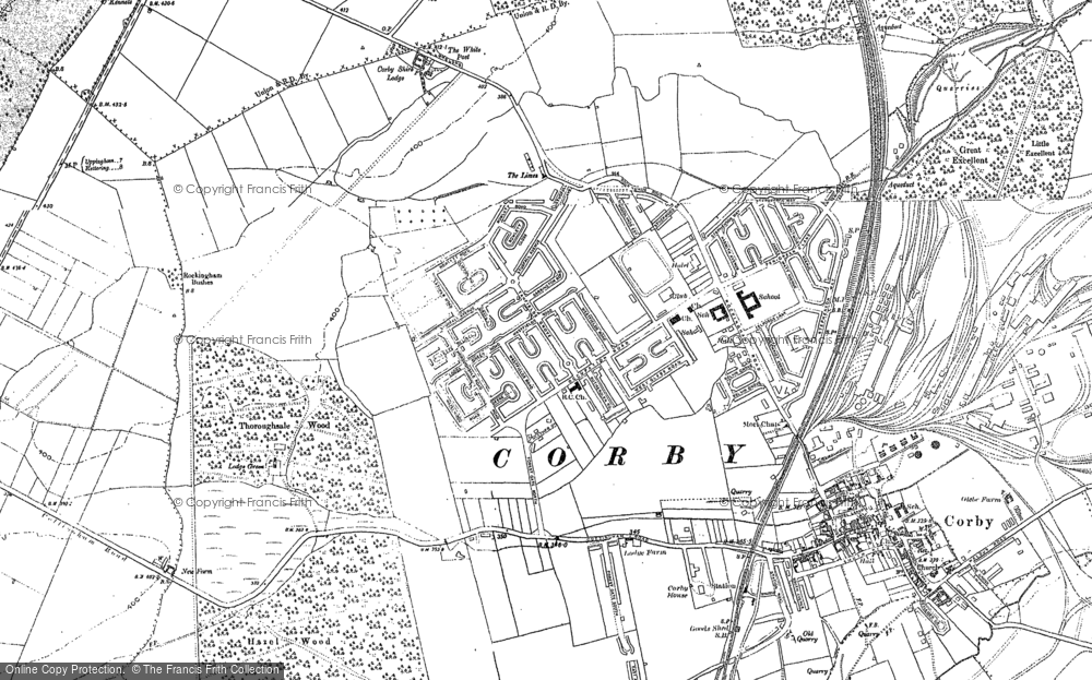 Old Map of Corby, 1884 - 1885 in 1884