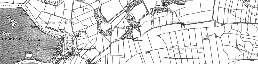 Old map of Corby Hill in 1899
