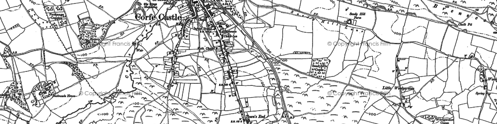 Old map of Brenscombe Hill in 1900