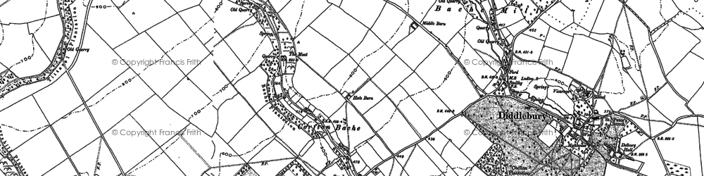 Old map of Corfton Bache in 1883