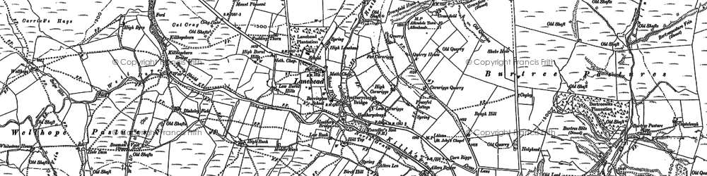 Old map of Cornriggs in 1896
