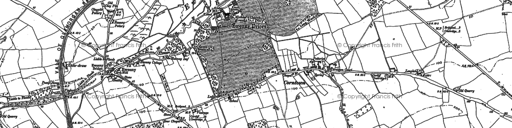 Old map of Corntown in 1897