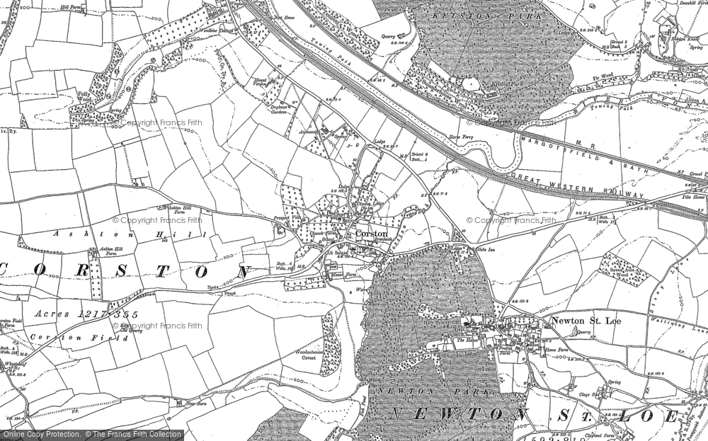 Old Map of Corston, 1882 - 1883 in 1882