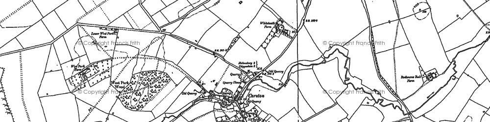 Old map of Corston in 1899