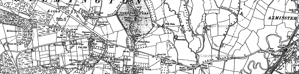Old map of Coryton in 1887