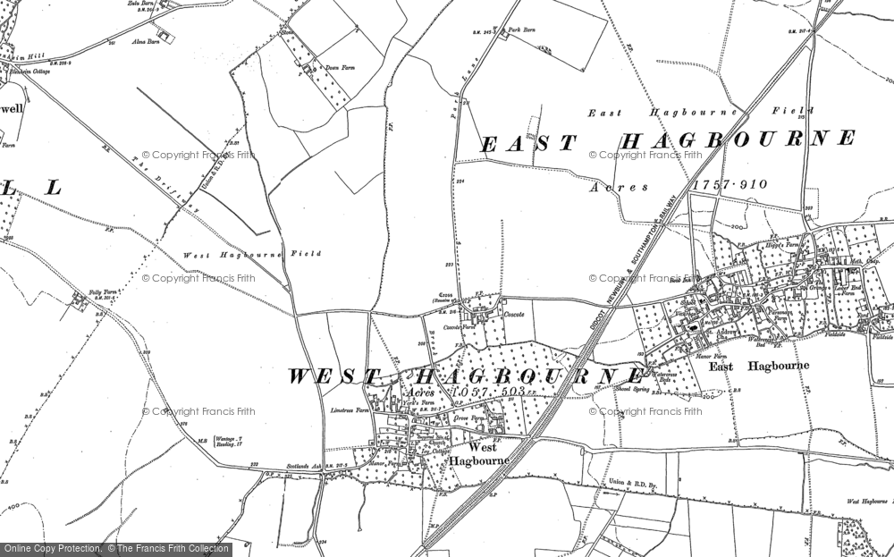 Old Map of Coscote, 1898 in 1898