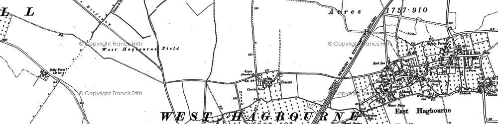 Old map of Coscote in 1898