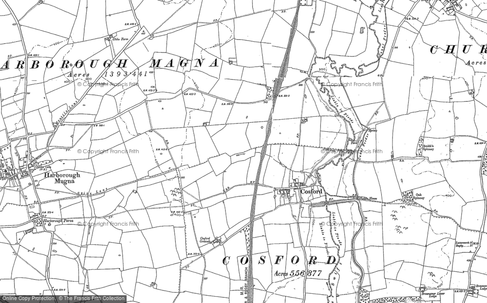 Old Map of Cosford, 1886 - 1903 in 1886
