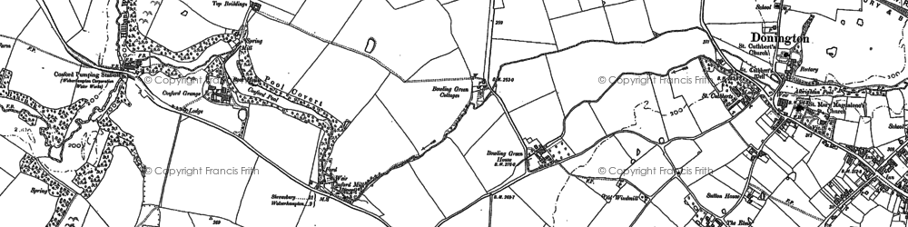 Old map of Bowling Green Ho in 1881