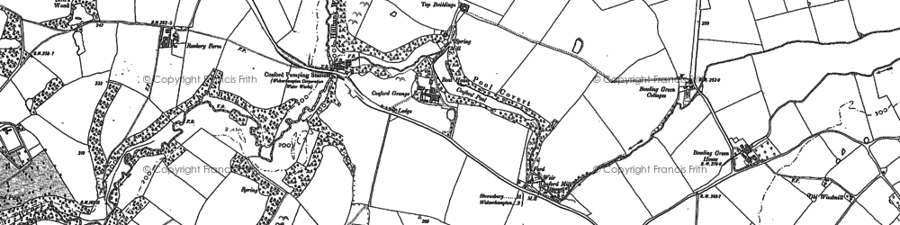 Old map of Cosford Grange in 1881