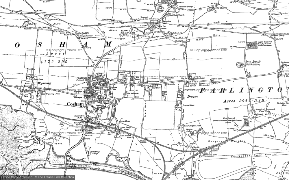 Old Map of Cosham, 1895 - 1907 in 1895