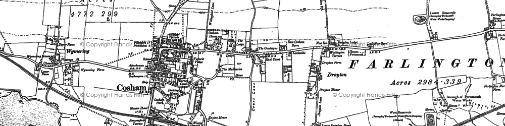 Old map of Cosham in 1895