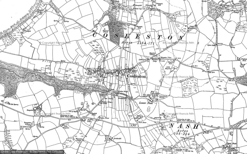 Old Map of Cosheston, 1906 in 1906