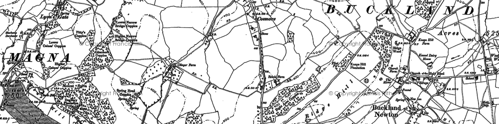 Old map of Cosmore in 1887