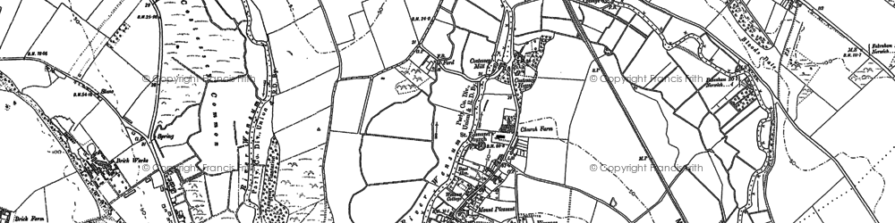 Old map of Costessey Park in 1882
