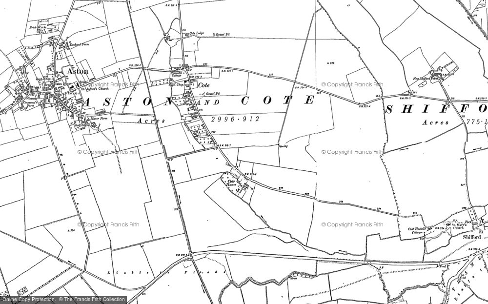 Old Map of Cote, 1898 - 1919 in 1898