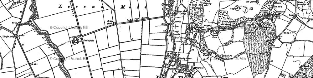Old map of Sizergh Castle in 1897