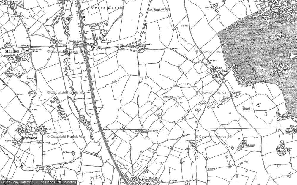 Old Map of Cotes Heath, 1879 in 1879