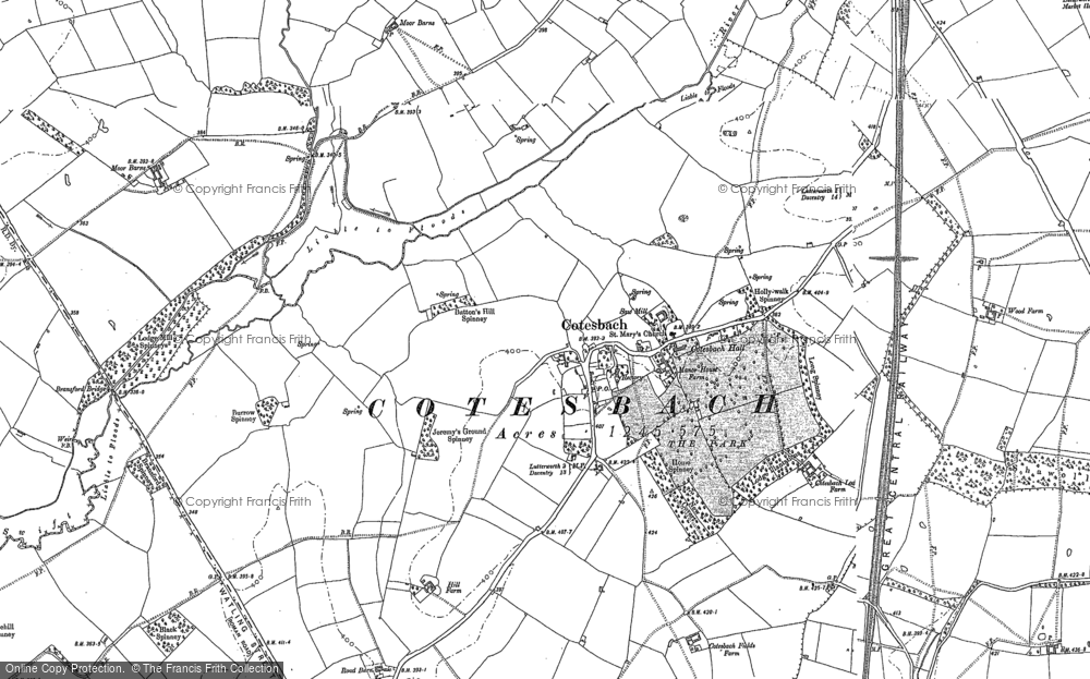 Old Map of Cotesbach, 1885 - 1903 in 1885