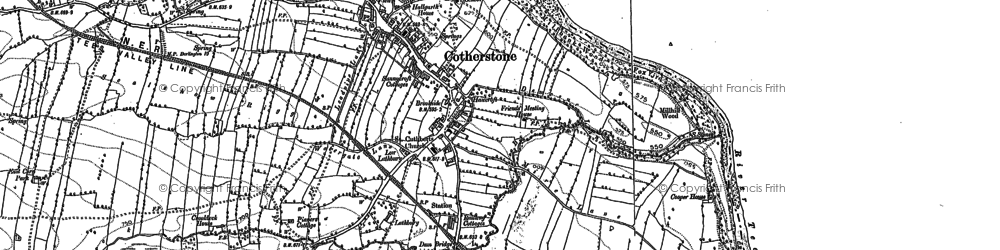 Old map of Cotherstone in 1896