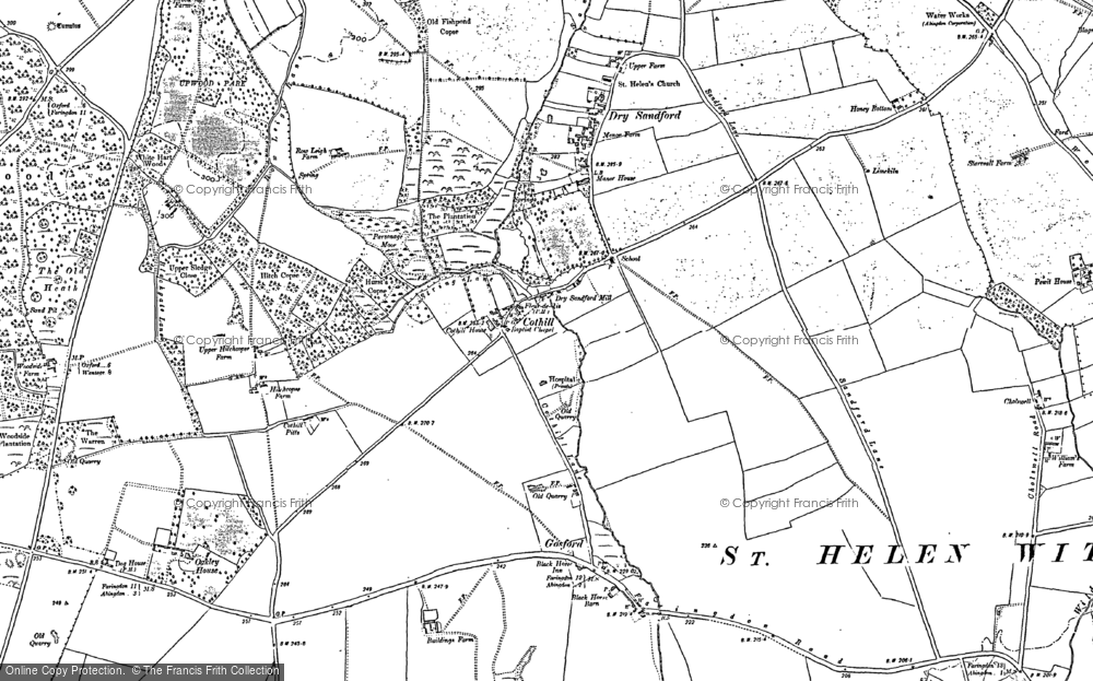 Old Map of Cothill, 1898 - 1911 in 1898